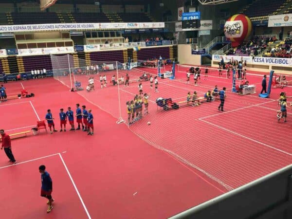 Juego postes voleibol de aluminio de Ø 90 mm en forma de L - Imagen 9