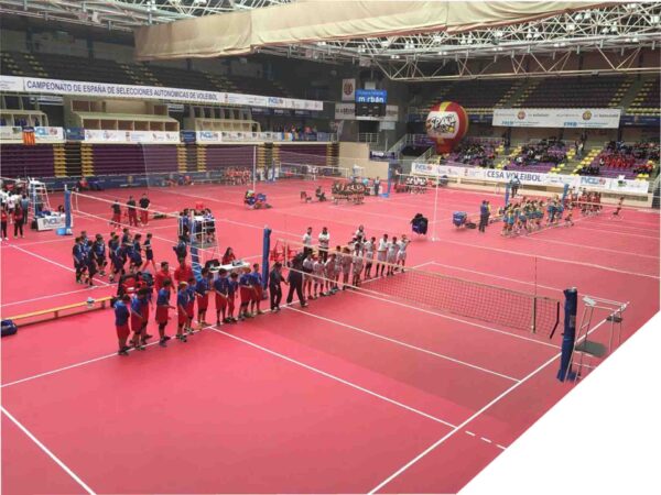 Juego postes voleibol de aluminio de Ø 90 mm en forma de L - Imagen 8