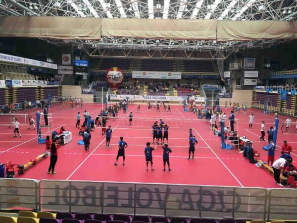 Juego postes voleibol de aluminio de Ø 90 mm en forma de L - Imagen 12