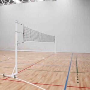 Juego postes voleibol de aluminio de Ø 90 mm en forma de L