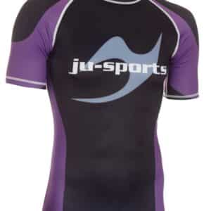 RASHGUARD BJJ MANGA CORTA MORADO JUSPORTS CAMISETA COMPRESION
