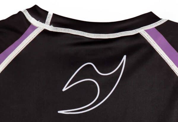 RASHGUARD BJJ MANGA CORTA MORADO JUSPORTS CAMISETA COMPRESION - Imagen 2