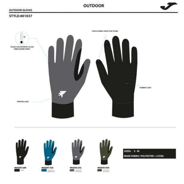 Guantes Explorer negro CICLISMO JOMA - Imagen 2