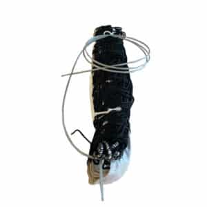 Red de voleibol línea oro de 3 mm en color negro