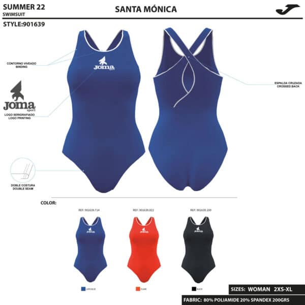 Bañador mujer Shark negro JOMA DEPORTIVO - Imagen 2