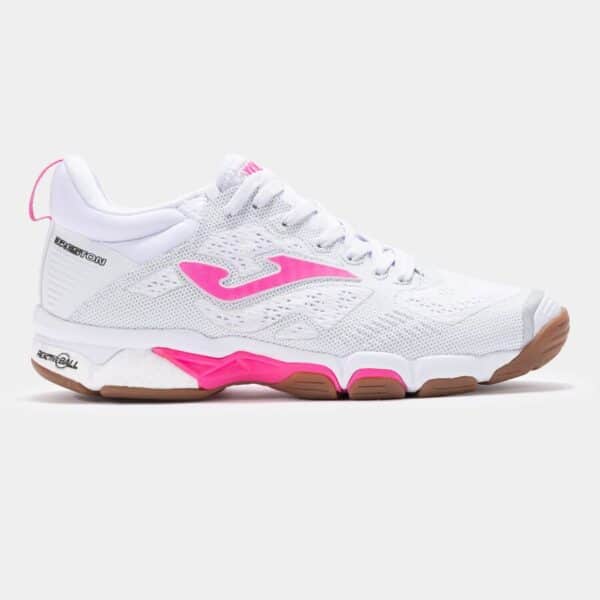 Zapatillas balonmano Breston 24 unisex blanco fucsia/AMARILLO - Imagen 6