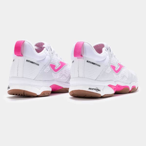Zapatillas balonmano Breston 24 unisex blanco fucsia/AMARILLO - Imagen 5