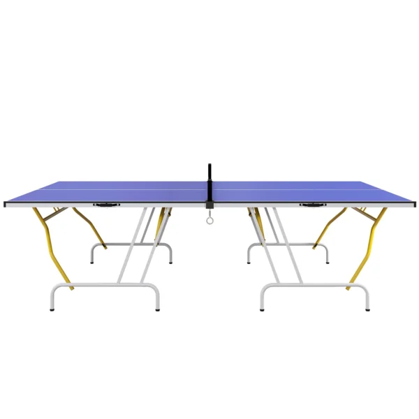 Mesa de Ping Pong Plegable Mesa de Tenis de Mesa Diseño Compacto con Red y Reposapiés Ajustables 274x152,5x76 cm Azul - Imagen 2