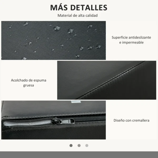 Cajón de Salto 3 en 1 con Cremallera y 3 Alturas Diferentes Carga 120 kg para Casa Oficina Gimnasia 75x51x61 cm Negro - Imagen 7