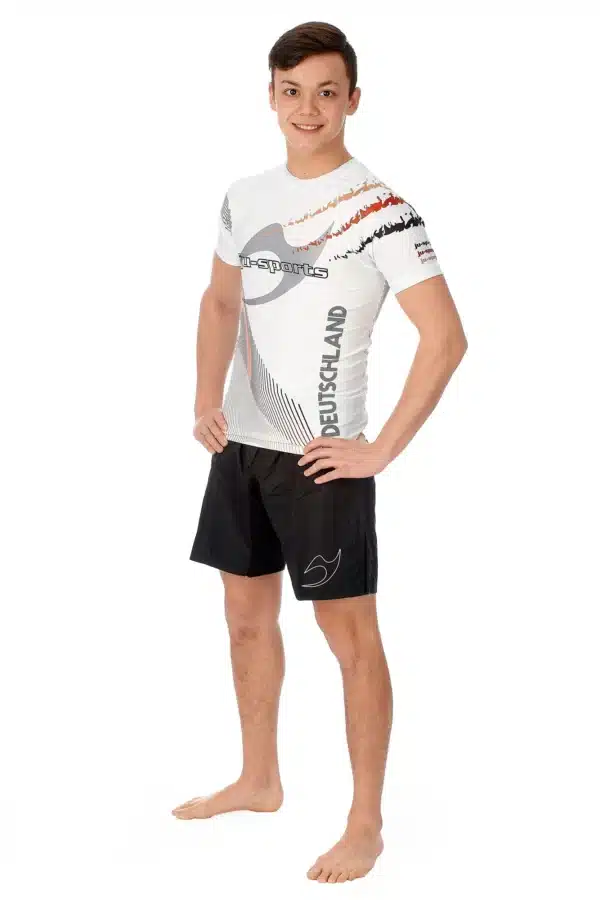 RASHGUARD BAJO GI PRO C18 GERMANY BLANCO JUSPORTS CAMISETA COMPRESION - Imagen 6
