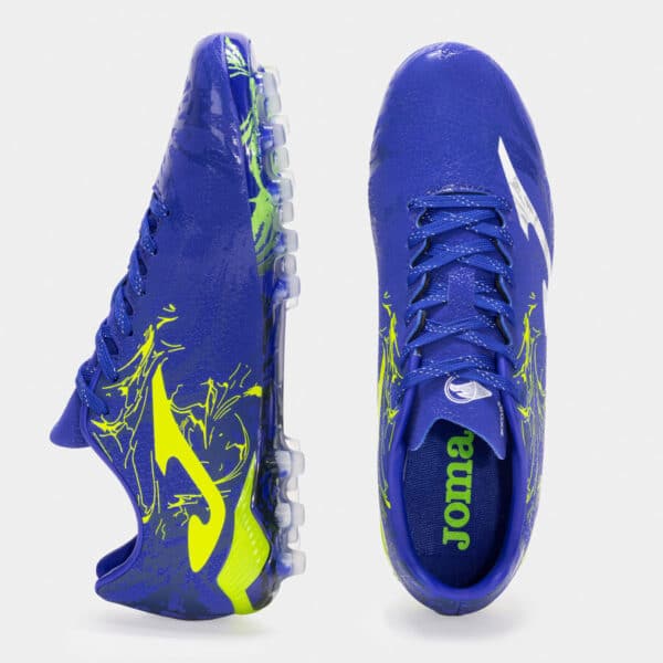 Botas fútbol Supercopa 24 césped artificial AG royal amarillo flúor - Imagen 11