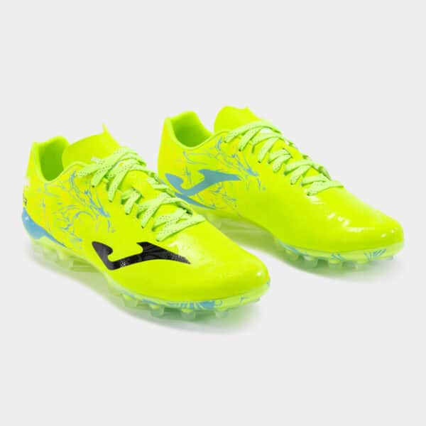 Botas fútbol Supercopa 24 césped artificial AG royal amarillo flúor - Imagen 4