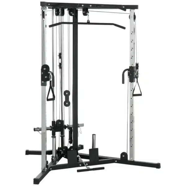 Máquina de Multiestación Musculación Entrenamiento Carga 120 kg 170x139x200 cm Negro