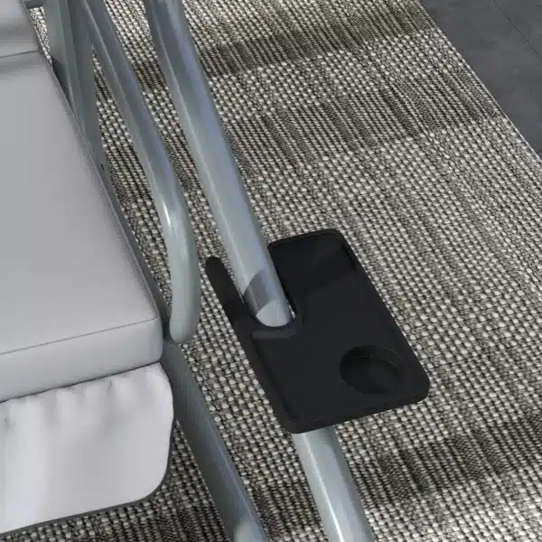 Balancín de Jardín Exterior de 3 Plazas Convertible en Cama con Toldo Ajustable y 2 Almohadas Carga 340 kg Gris 4.6 - Imagen 3