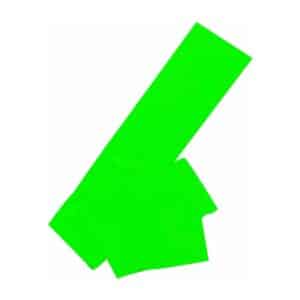 Banda elástica de resistencia 150 x 15 cm x 0,45 mm - MEDIUM, VERDE FLUOR