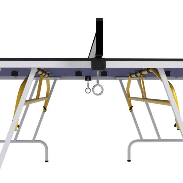 Mesa de Ping Pong Plegable Mesa de Tenis de Mesa Diseño Compacto con Red y Reposapiés Ajustables 274x152,5x76 cm Azul - Imagen 3