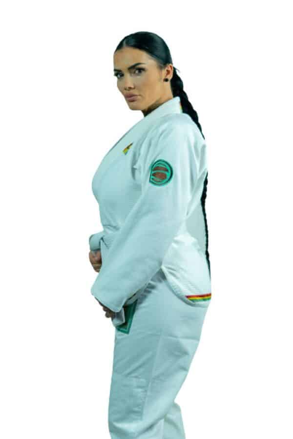 Soiltechnique Rastafarian BJJ GI Ladies Blanco - Imagen 2