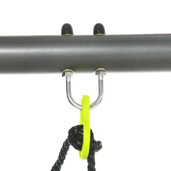 Columpio Infantil para Exterior con 6 Asientos con Marco de Acero para +3 Años 355x184x186 cm Verde - Imagen 3