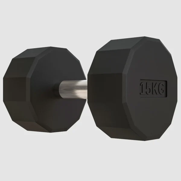 Peso con mango antideslizante, fitness, deporte en casa, 15kg, negro MANCUERNA - Imagen 5