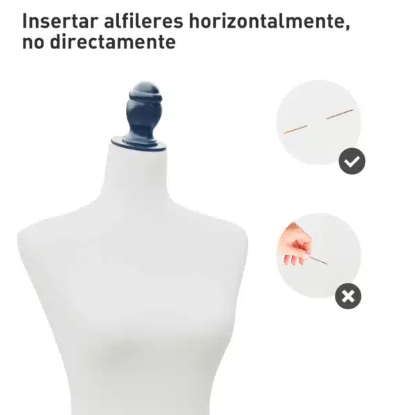 Maniquí de Costura Femenino Maniquí de Costura Ajustable a 130-168 cm con Trípode de Madera para Fotografía de Moda Exposición de Prendas Blanco - Imagen 6