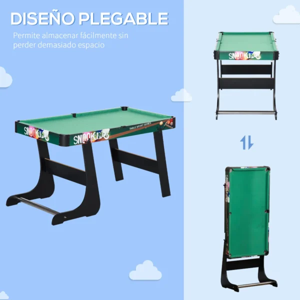 Mesa Multijuegos para Niños de +7 Años 6 en 1 Plegable Billar Futbolín Ping-Pong 118x104x71 cm Multicolor - Imagen 6
