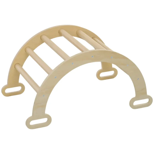 Arco de Escalada para Niños de 18-48 Meses Balancín para Bebés Carga 50 kg 68x42x36 cm Natural - Imagen 2
