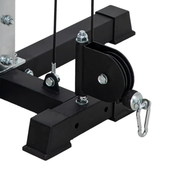 Aparato de musculación doble polea vis a vis crossover, carga libre con pesa 2x50 kg 245x85x207 cm 5 - Imagen 5
