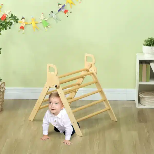 Escalada para Niños de 18-48 Meses para Cultivar Habilidades de Equilibrio y Coordinación 82x66x71 cm Natural - Imagen 10