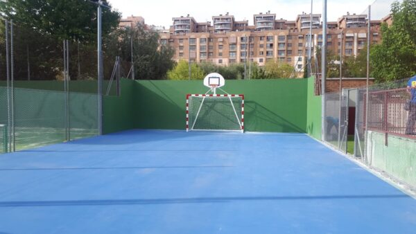 Juego de porterías de balonmano con canasta de baloncesto - Imagen 4