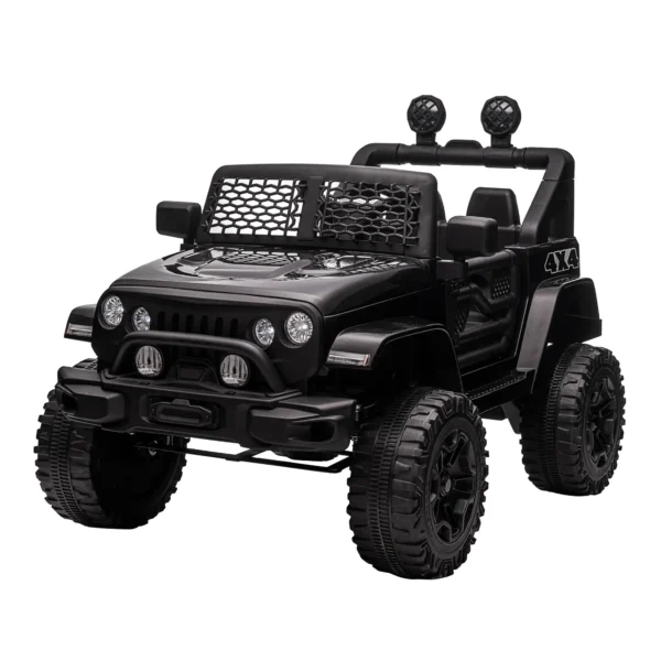 Coche eléctrico 4x4 para niños 12V con control remoto, luces y claxon - 3-6 años - negro - Imagen 2
