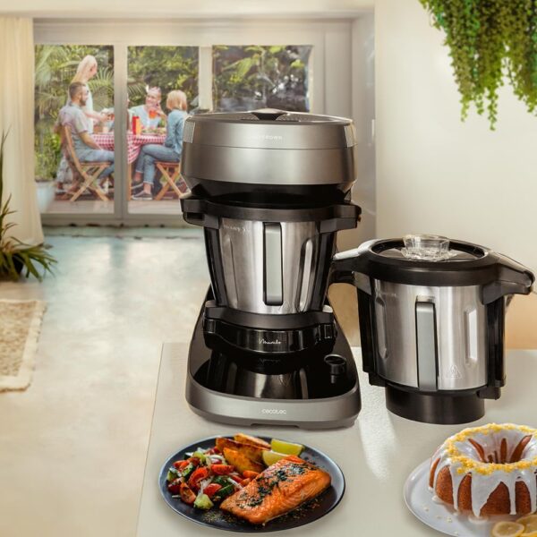 Mambo CooKing Total Gourmet Robot de cocina multifunción con dispensador de alimentos. 2200 W, 45 Funciones, Miles de Recetas Guiadas, Jarra Unique de 4,5L y Jarra Victory de 4,5L, Accesorios - Imagen 8
