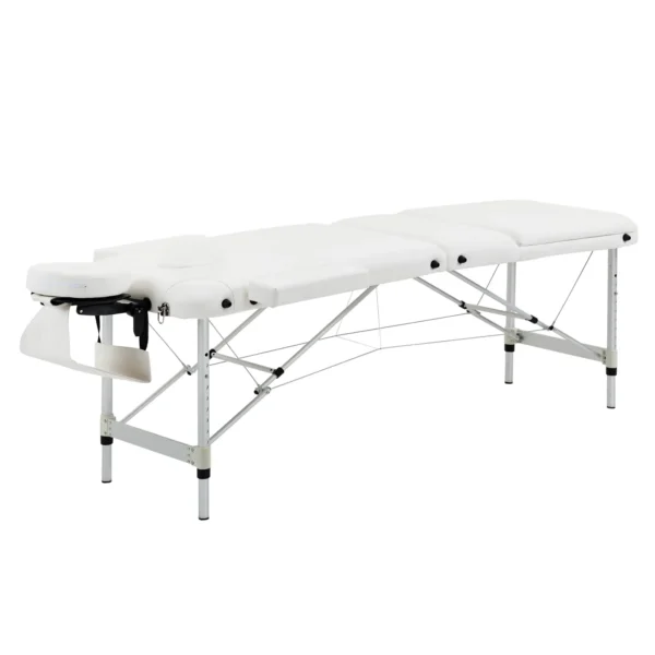Camilla Masajes Portátil Plegable y Profesional en Aluminio blanco 215x60x61-84cm - Imagen 7