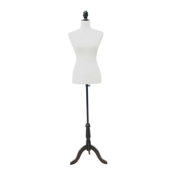 Maniquí de Costura Femenino Maniquí de Costura Ajustable a 130-168 cm con Trípode de Madera para Fotografía de Moda Exposición de Prendas Blanco - Imagen 2