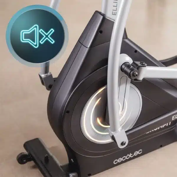 Drumfit Elliptical 8000 Motor Pro Bicicleta elíptica de resistencia magnética regulable a motor. APP. Plegable. Pantalla LCD con soporte para dispositivos. Volante de inercia 8 kg. Pulsómetro. Zancada 40 cm. Peso máximo de 110 kg y altura máxima 190 cm. - Imagen 4