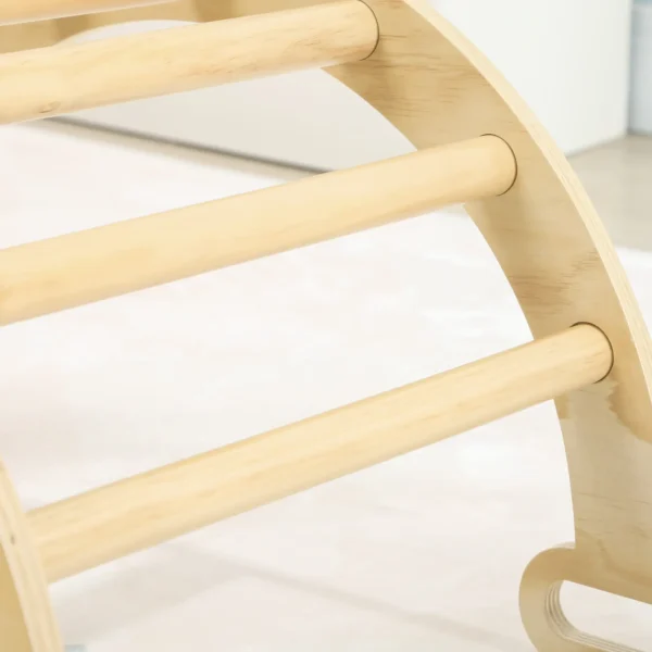 Arco de Escalada para Niños de 18-48 Meses Balancín para Bebés Carga 50 kg 68x42x36 cm Natural - Imagen 3