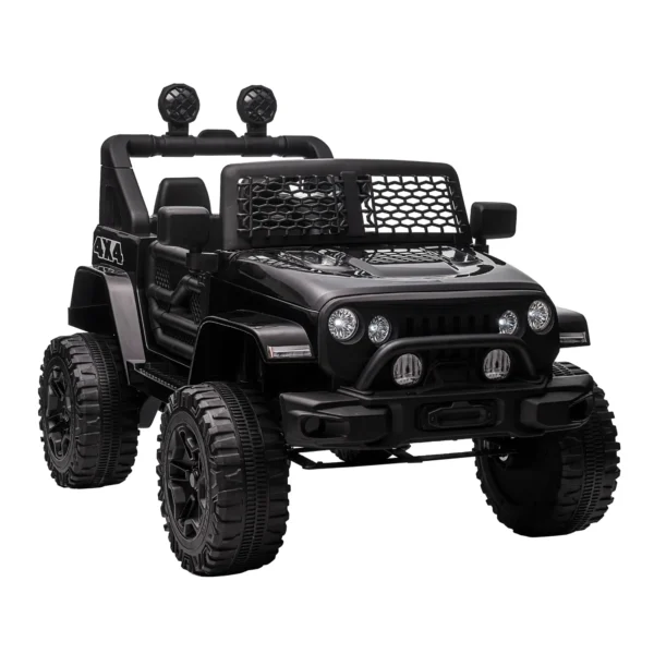 Coche eléctrico 4x4 para niños 12V con control remoto, luces y claxon - 3-6 años - negro - Imagen 3