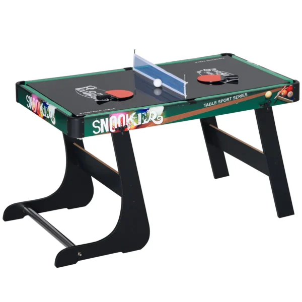 Mesa Multijuegos para Niños de +7 Años 6 en 1 Plegable Billar Futbolín Ping-Pong 118x104x71 cm Multicolor - Imagen 2