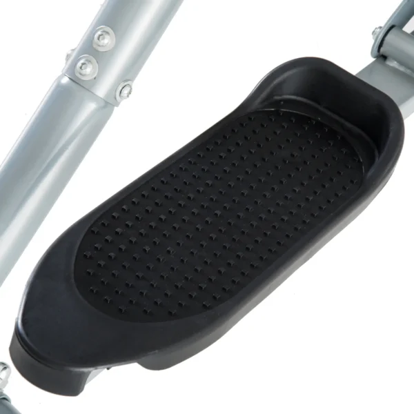 Bicicleta Elíptica Ajustable con Pantalla Carga 110 kg Air Walker para Entrenamiento Cintura Caderas 96x60x152 cm Gris - Imagen 4