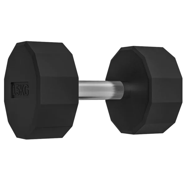 Peso con mango antideslizante, fitness, deporte en casa, 15kg, negro MANCUERNA - Imagen 3
