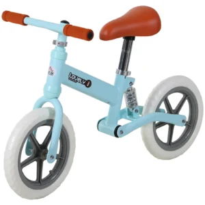 Bicicleta Sin Pedales Para Niños Mayores de 2 Años Bicicleta Entrenamiento Equilibrio con Sillín Regulable Acolchado Rueda Antideslizante Carga 25 kg 85x36x54 cm Color Azul