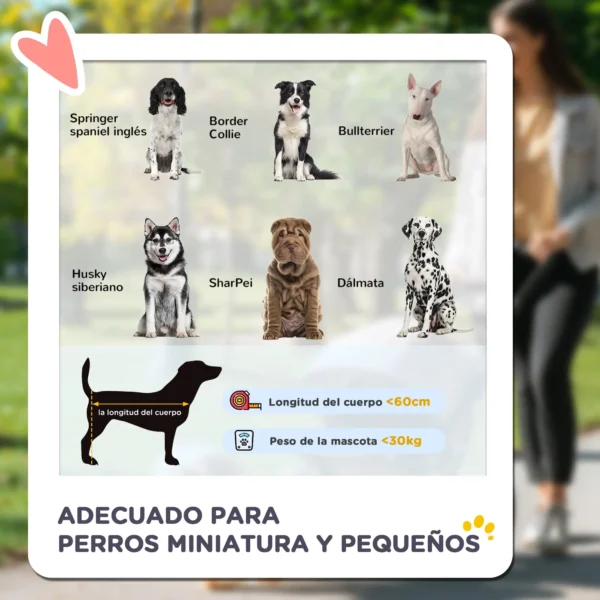 Cochecito para Perros Plegable Carrito para Mascotas con Ventanas de Malla Correas de Seguridad 112x65x100 cm Rojo - Imagen 9