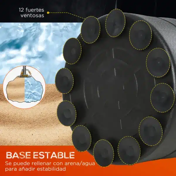 Saco de Boxeo de Pie para Adultos 170cm Altura Ajustable en 3 Niveles Punching Ball con Base Negro - Imagen 6