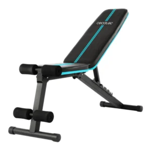 Drumfit SetUp 7000 Banco de musculación para pesas acolchado, plegable, ajustable en 7 niveles y reclinable hasta 180º. Con almohadillas antideslizantes. Entrenamiento cuerpo completo.