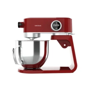 Twist&Fusion 4000 Luxury Red. Batidora Amasadora de 800 W, Cuerpo de Aluminio fundido, Motor DC, 8 velocidades, Luz LED, Bol de Acero Inoxidable de 5,2 L