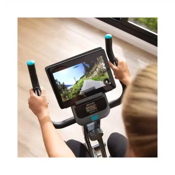 Drumfit X-Bike 3000 Neo Bicicleta estática plegable. Pantalla LCD. Volante de inercia 3 Kg. Resistencia magnética variable. Sillín confort. Soporte para tablet y ruedas de transporte. - Imagen 8