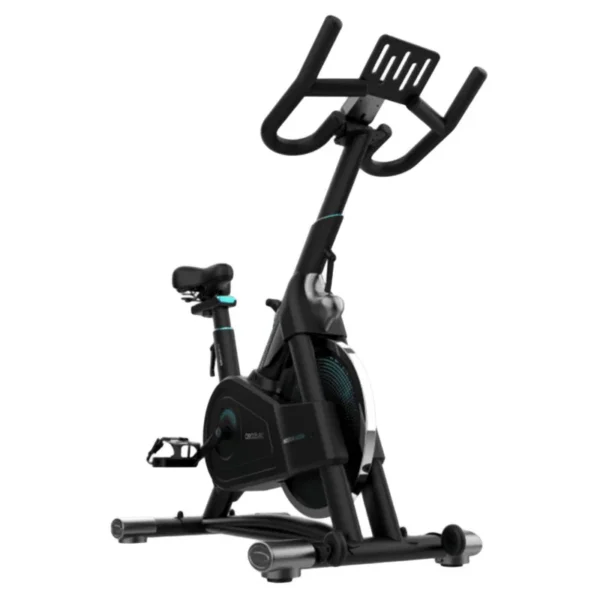 DrumFit Indoor 24000 Magnetic Connected Bicicleta indoor con sistema de resistencia magnética con volante de inercia de 24 Kg. APP. 8 niveles de resistencia. Pantalla LCD. Soporte para dispositivos. Pulsómetro. Ruedas de transporte. Sillín y manillar regulables. Peso máximo de 120 kg y altura máxima 190 cm - Imagen 3