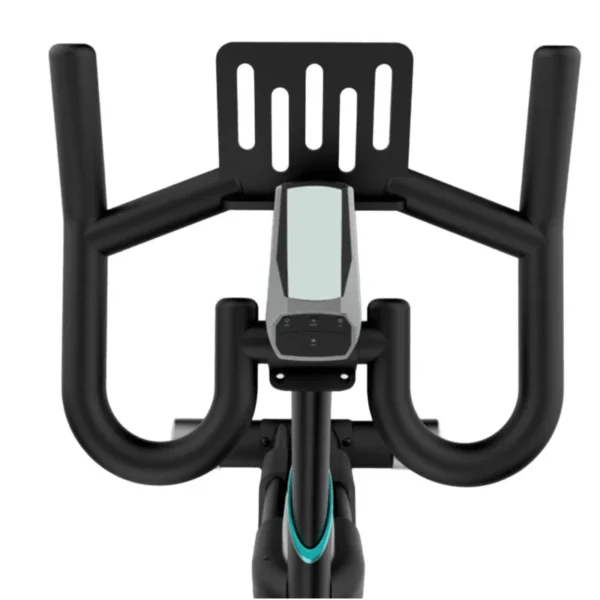 DrumFit Indoor 24000 Magnetic Connected Bicicleta indoor con sistema de resistencia magnética con volante de inercia de 24 Kg. APP. 8 niveles de resistencia. Pantalla LCD. Soporte para dispositivos. Pulsómetro. Ruedas de transporte. Sillín y manillar regulables. Peso máximo de 120 kg y altura máxima 190 cm - Imagen 4