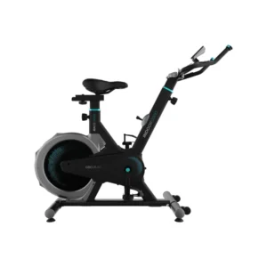 DrumFit Indoor 13000 Race Sprint Bicicleta de ciclismo indoor con volante de inercia de 13 Kg. Pulsómetro. Pantalla LCD. Soporte para dispositivos. Ruedas de transporte. Resistencia por fricción. Sillín ajustable vertical y horizontalmente. Peso máximo de 110 kg y altura máxima 190 cm