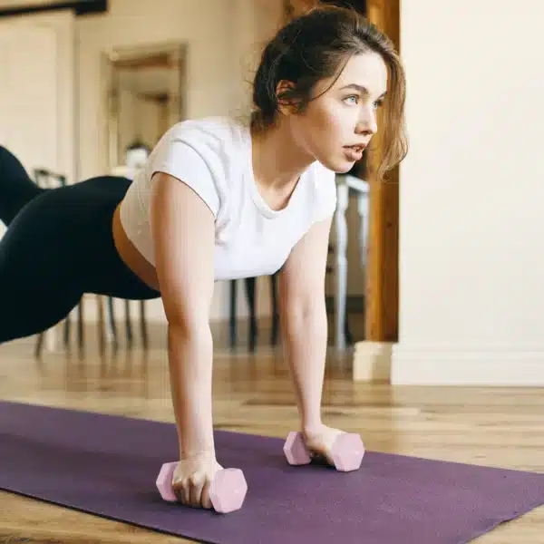 Juego de Mancuernas de 6 Piezas 2 x1 kg 2 x2 kg 2 x3 kg con Estuche de Transporte para Ejercicio en Casa Gimnasio - Imagen 6