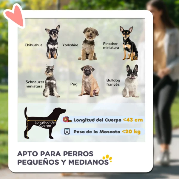 Carrito para Perros Medianos Pequeños con Cesta de Almacenaje Capota Ajustable y Ventana de Malla 111x58x107 cm Azul - Imagen 9